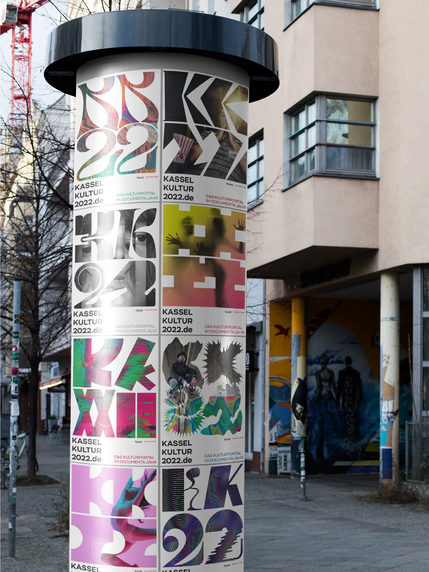 Kasselkultur2022 Plakatanwendungen. Logogestaltung, Erscheinungsbild und Kampagnenumsetzung von Machbar